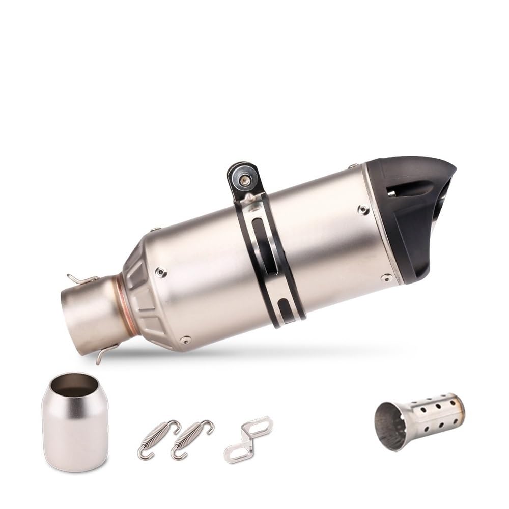 LDUTIU 51mm Universal Motorrad Auspuffrohr Schalldämpfer Moto Motocross Für Z900 Für CB650 Für YZF Für R1 Für R6 Für MT07 Für MT09 Auspuffrohr(Color F) von LDUTIU