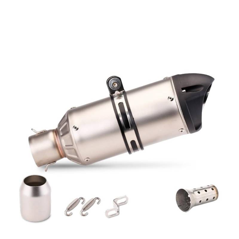 LDUTIU 51mm Universal Motorrad Auspuffrohr Schalldämpfer Moto Motocross Für Z900 Für CB650 Für YZF Für R1 Für R6 Für MT07 Für MT09 Auspuffrohr(Color F) von LDUTIU