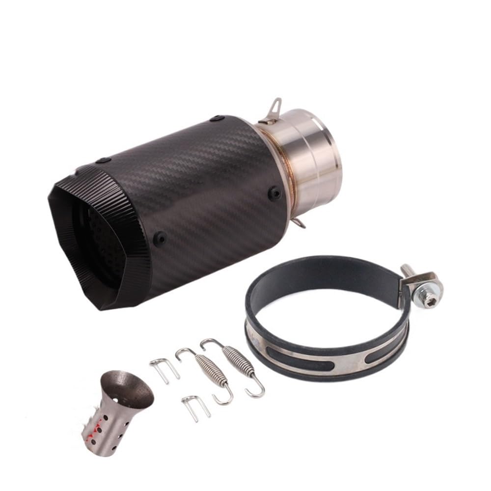 LDUTIU 60MM Slip On Universal Motorrad Auspuff Schalldämpfer Für Z900 Für FZ6 Für RC390 Für S1000XR Auspuffrohr(Color-0C 600mm) von LDUTIU