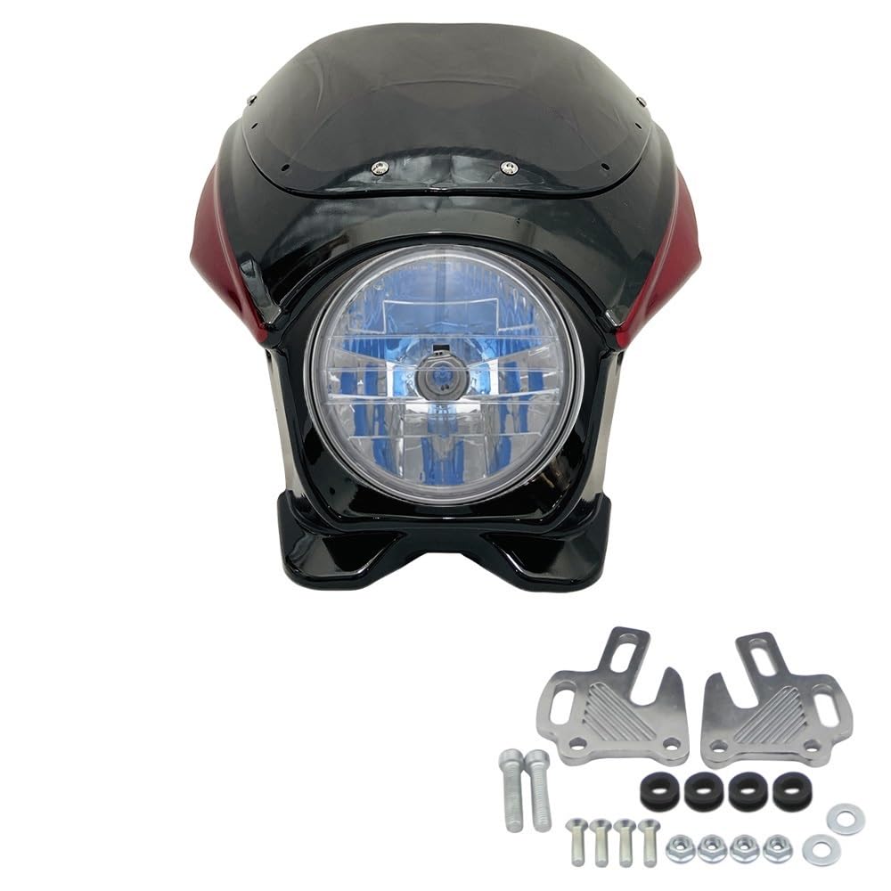 LDUTIU 7 "Modifikation Scheinwerfer Abdeckung Front Scheinwerfer Obere Verkleidung Gugel Montage Halterungen Für CB400 Für CB1300 Für VTEC 1-2-3-4(Fairing kit 2) von LDUTIU