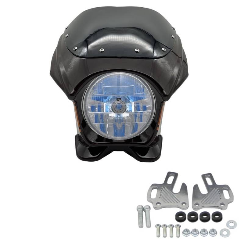 LDUTIU 7 "Modifikation Scheinwerfer Abdeckung Front Scheinwerfer Obere Verkleidung Gugel Montage Halterungen Für CB400 Für CB1300 Für VTEC 1-2-3-4(Fairing kit 6) von LDUTIU