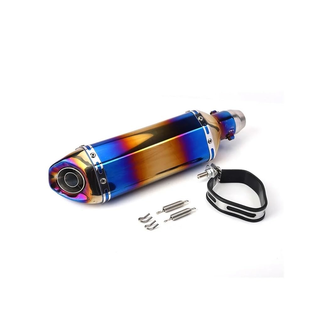 LDUTIU Auspuffrohr Motorrad Schalldämpfer Motorrad Auspuffrohr Universal Auspuffrohr(Color D) von LDUTIU