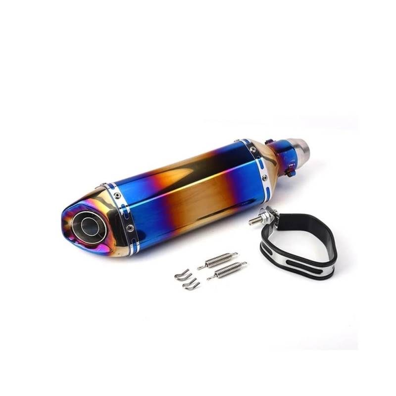 LDUTIU Auspuffrohr Motorrad Schalldämpfer Motorrad Auspuffrohr Universal Auspuffrohr(Color D) von LDUTIU
