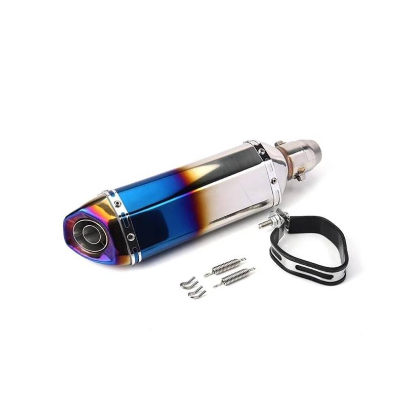 LDUTIU Auspuffrohr Motorrad Schalldämpfer Motorrad Auspuffrohr Universal Auspuffrohr(Color F) von LDUTIU