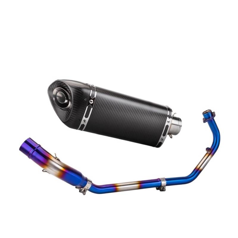 LDUTIU Für CBR150 2017–2021 Motorrad Auspufftopf Slip On Front Tube Link Pipe Connect Schalldämpfer Auspuffrohr(Color B-A) von LDUTIU