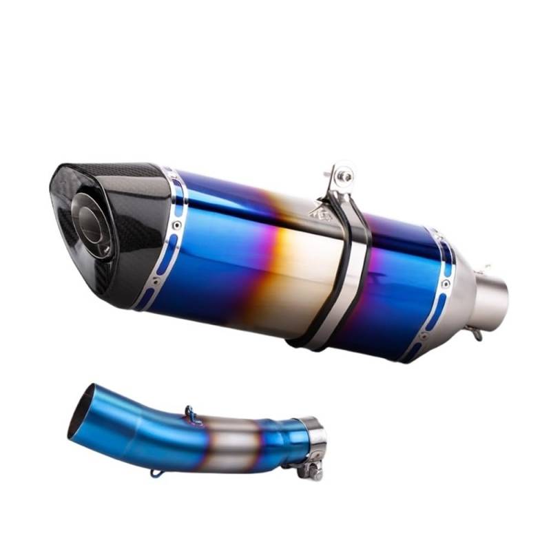 LDUTIU Für CBR300R Für CB300R Für CB300F 2018-2024 Slip Auf Motorrad Auspuff Ändern Mittleren Link Rohr Verbinden Schalldämpfer Schalldämpfer Auspuffrohr(E Color) von LDUTIU
