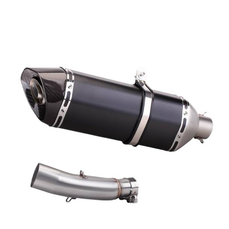 LDUTIU Für CBR300R Für CB300R Für CB300F 2018-2024 Slip Auf Motorrad Auspuff Ändern Mittleren Link Rohr Verbinden Schalldämpfer Schalldämpfer Auspuffrohr(H Color) von LDUTIU