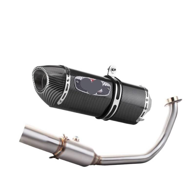 LDUTIU Für Forza 300 Für FORZA300 Vollen Satz Motorrad Auspuff Ändern Moto Front Link Rohr Mit Schalldämpfer Auspuffrohr(Color E) von LDUTIU