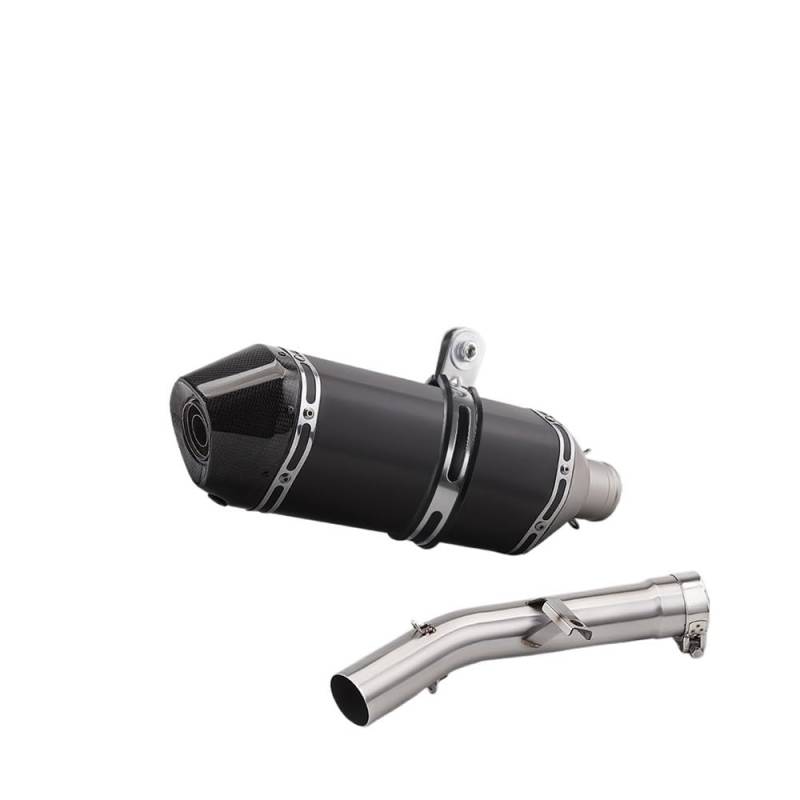 LDUTIU Für GSX650F Für GSF650 Für GSF1250 2007-2018 Slip Auf Motorrad Auspuff Ändern Moto Rohr Schalldämpfer Mittleren Link Rohr Auspuffrohr(Color F) von LDUTIU