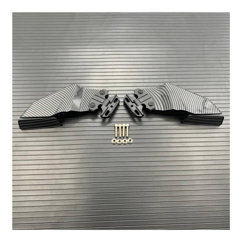 LDUTIU Für Ninja 250 300 400 Für ZX6R Für ZX636 Universal Motorrad Einstellbare Seitenflügel Spoiler Verkleidung Mit Rückspiegel(Color-2) von LDUTIU