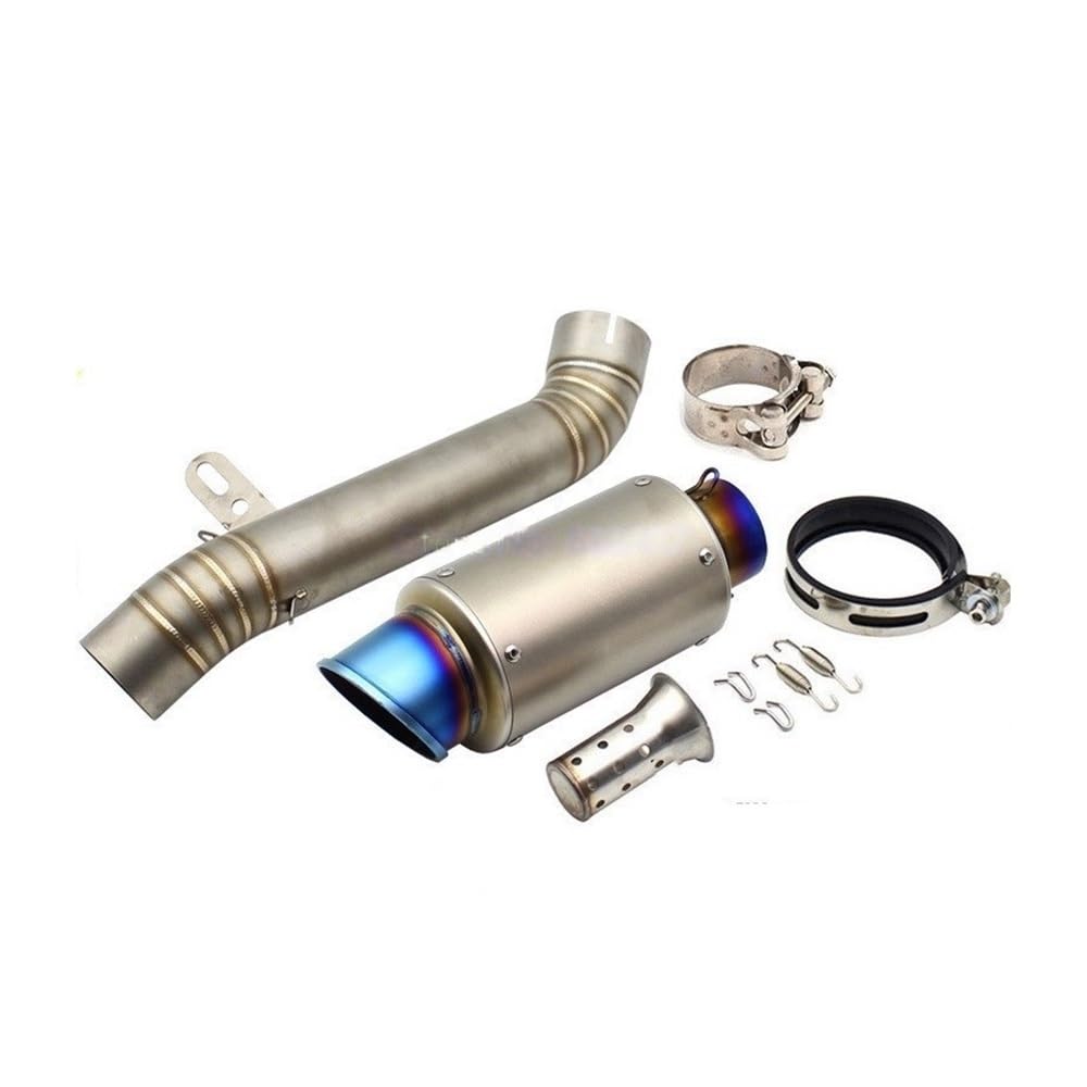 LDUTIU Für RSV4 2009-2015 Für Tuono Für V4 2011-2016 Motorrad Auspuff Link Rohr Schalldämpfer Mid Rohr Auspuffrohr(Color B) von LDUTIU