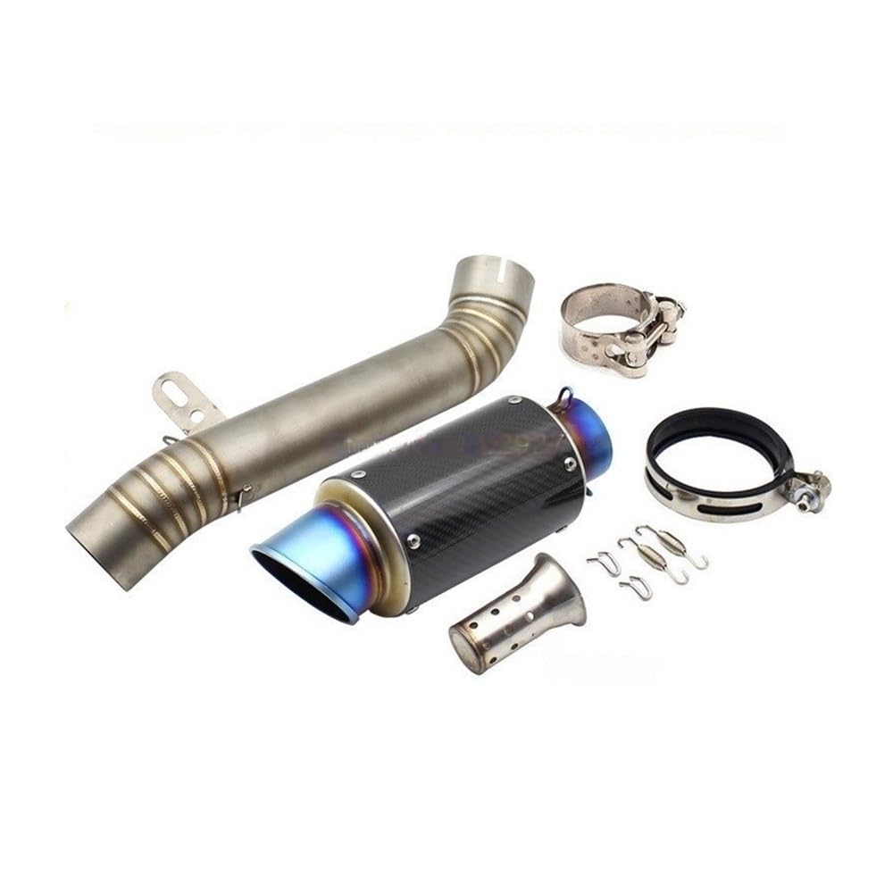 LDUTIU Für RSV4 Slip On Auspuff Schalldämpfer Rohr 60mm Motorrad Motorrad Verbinden Mittleren Link Auspuffrohr(Color D) von LDUTIU