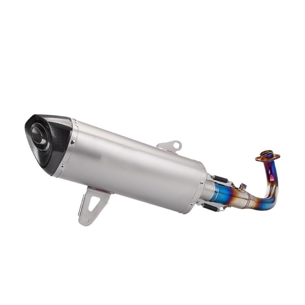 LDUTIU Für XMAX300 Für Xmax 2017-2023 Motorrad Auspuff Moto Schalldämpfer Slip Auf Motocross Vorne Rohr Rohr Auspuffrohr(Color C) von LDUTIU