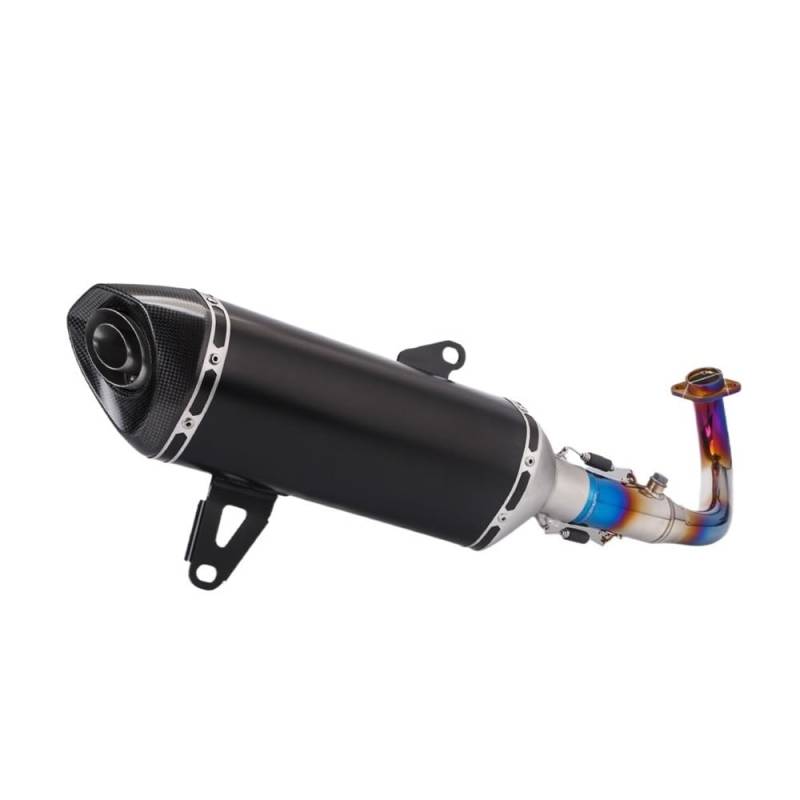 LDUTIU Für XMAX300 Für Xmax 2017-2023 Motorrad Auspuff Moto Schalldämpfer Slip Auf Motocross Vorne Rohr Rohr Auspuffrohr(Color E) von LDUTIU