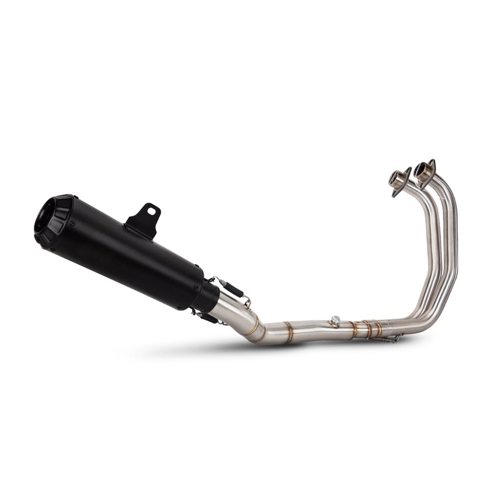 LDUTIU Für YZF Für R3 Für R25 Für MT03 Motorrad Auspuff Moto Geändert Volle Front Mittleren Link Rohr Schalldämpfer Auspuffrohr(Color08) von LDUTIU