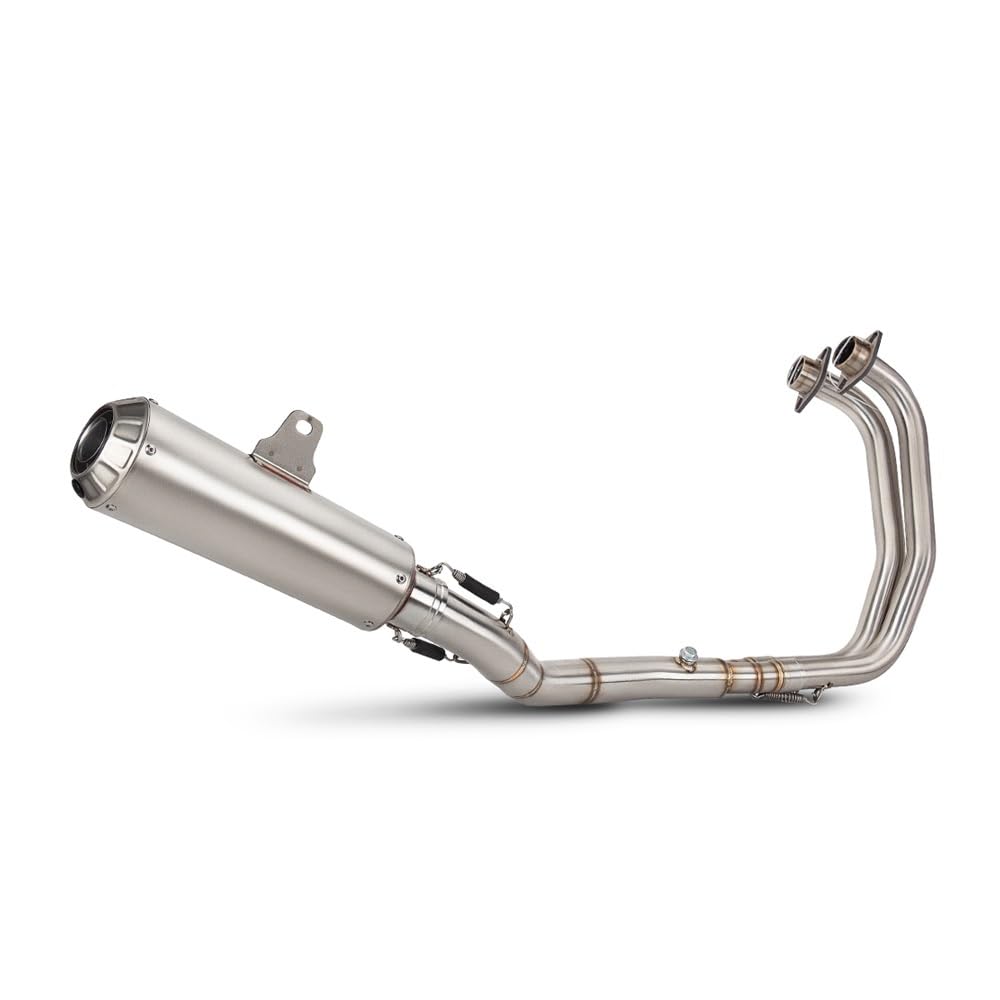LDUTIU Für YZF Für R3 Für R25 Für MT03 Motorrad Auspuff Moto Geändert Volle Front Mittleren Link Rohr Schalldämpfer Auspuffrohr(Color2) von LDUTIU