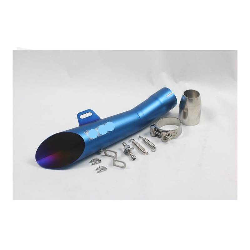 LDUTIU Für YZF Für R6 Für R3 Für R25 Für MT 03 Für Cbr600rr Motorrad Auspuffrohr Off-Road Schalldämpfer Adapter Modifikation Auspuffrohr(Color-004) von LDUTIU