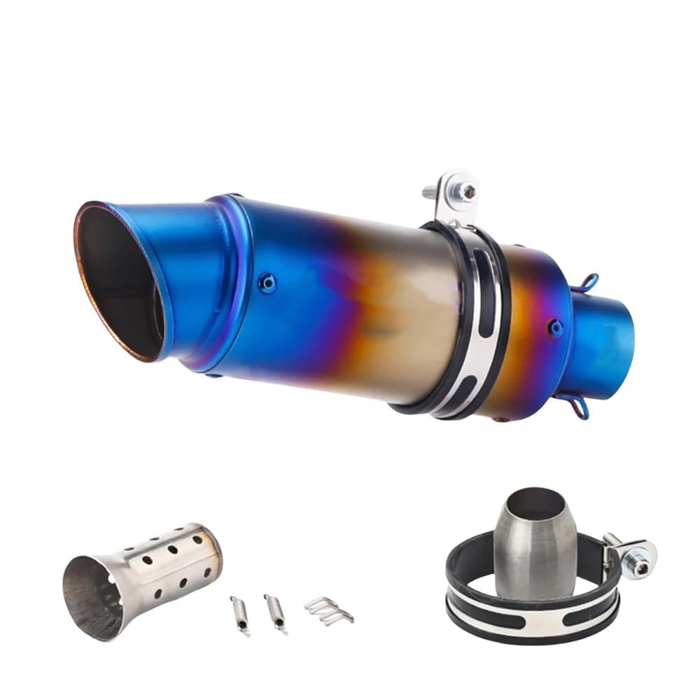 LDUTIU Für Z800 Für Z900 Für R3 Für R25 Für Cbr600 Für S1000RR Für MT07 Für MT09 51mm Universal Motorrad Auspuff Rohre Schalldämpfer Auspuffrohr(Color-06) von LDUTIU