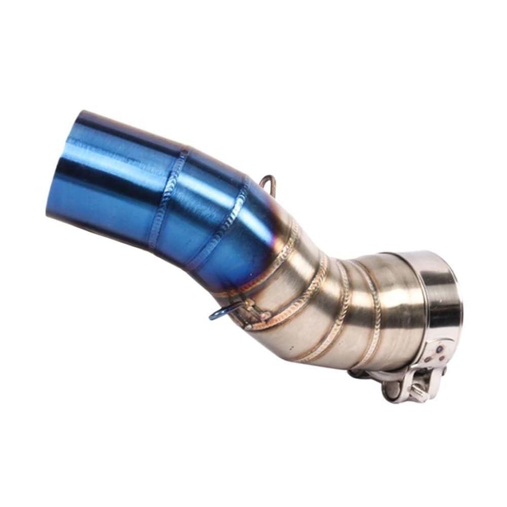LDUTIU Für Z900 2017-2023 Für Z900 A2 2020-2022 Slip-on Motorrad Exhuast Mittleren Link Rohr Schalldämpfer Adapter 51mm Stecker Auspuffrohr(Color B) von LDUTIU