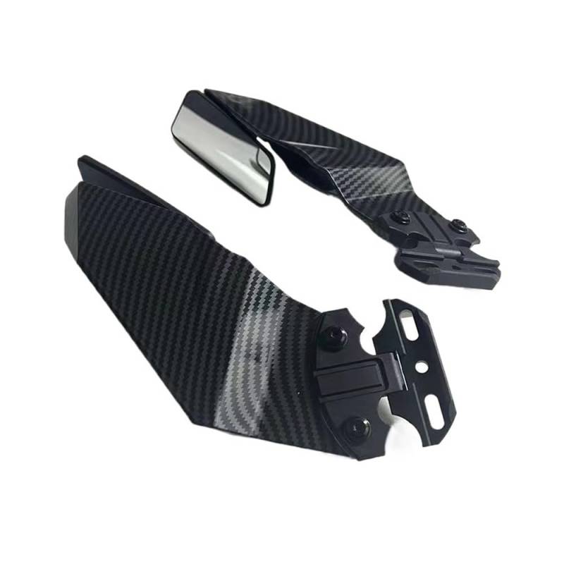 LDUTIU Für ZX-6R Für ZX6R Für ZX 6R Universal Motorrad Einstellbare Seite Flügel Spoiler Verkleidung Mit Rückspiegel von LDUTIU