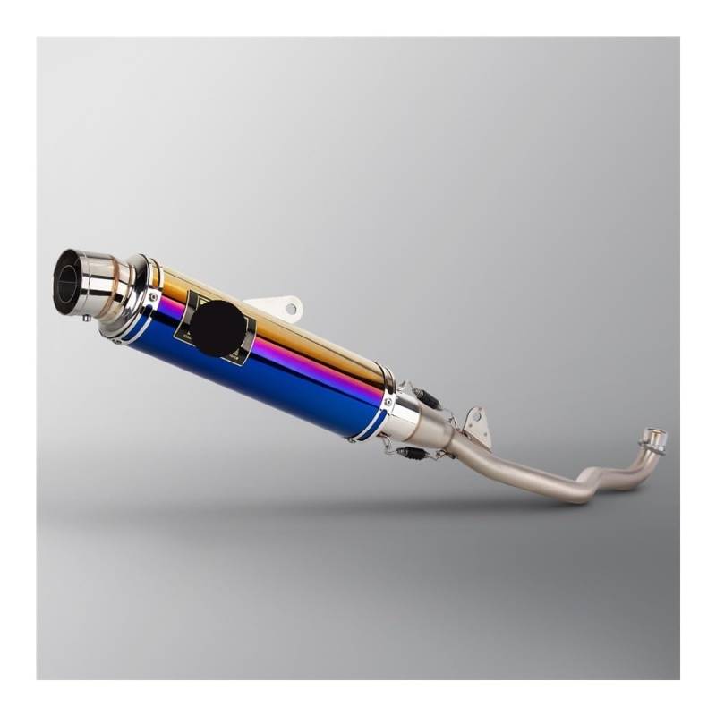 LDUTIU Motorrad Auspuff Geändert Seite Reihe Abschnitt Vorne Link Rohr Schalldämpfer Für Super Für Cub110 Für CUB125 2021-2024 Auspuffrohr(Blue 21-23) von LDUTIU