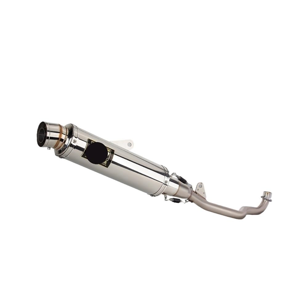 LDUTIU Motorrad Auspuff Geändert Seite Reihe Abschnitt Vorne Link Rohr Schalldämpfer Für Super Für Cub110 Für CUB125 2021-2024 Auspuffrohr(Color01 2024) von LDUTIU