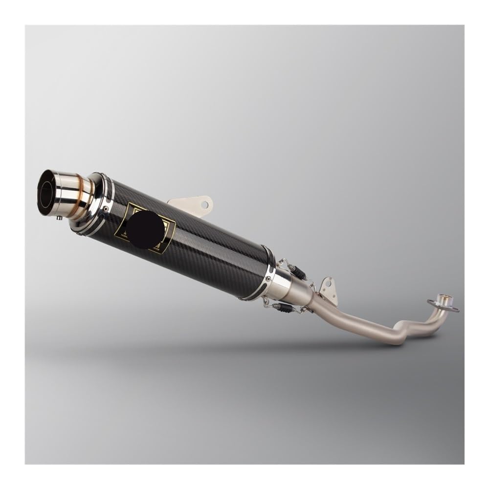 LDUTIU Motorrad Auspuff Geändert Seite Reihe Abschnitt Vorne Link Rohr Schalldämpfer Für Super Für Cub110 Für CUB125 2021-2024 Auspuffrohr(Color03. 21-23) von LDUTIU
