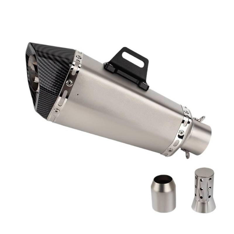 LDUTIU Motorrad Auspuff Hexagon Schalldämpfer Ändern Universal 51MM Schalldämpfer Für MT15 Für R3 Für CBR500R Für Zx4rr Auspuffrohr(Color B) von LDUTIU
