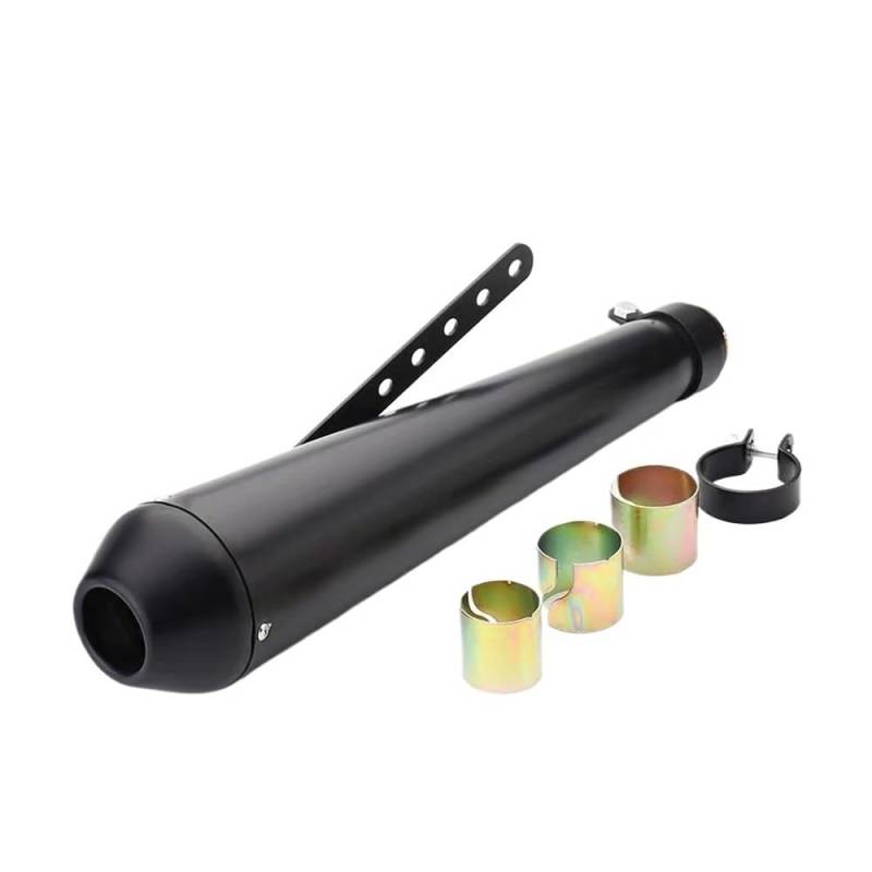 LDUTIU Motorrad Auspuff Schalldämpfer Für XL883 Für XL1200 Für CG125 Für CG150 Für GN125 Für SR400 Für CB500 Für Sportster Für GS125 Auspuffrohr(Black) von LDUTIU