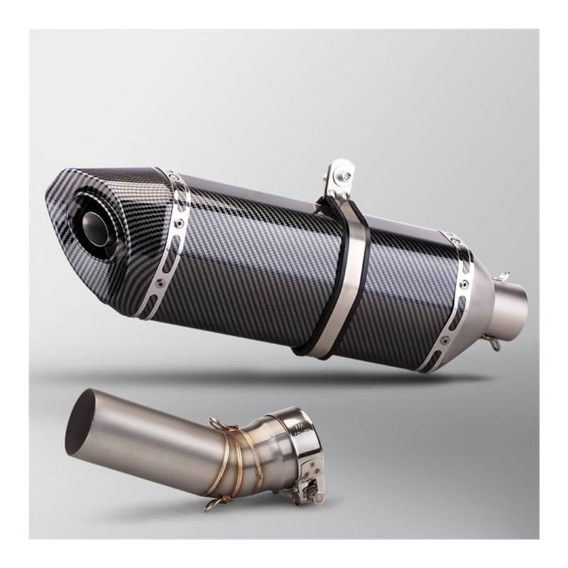 LDUTIU Motorrad-Auspuff Slip On Link Rohrverbindung Schalldämpfer Für Ninja Für ZX-10R Für Zx10r 2011–2022 Auspuffrohr(Color H) von LDUTIU