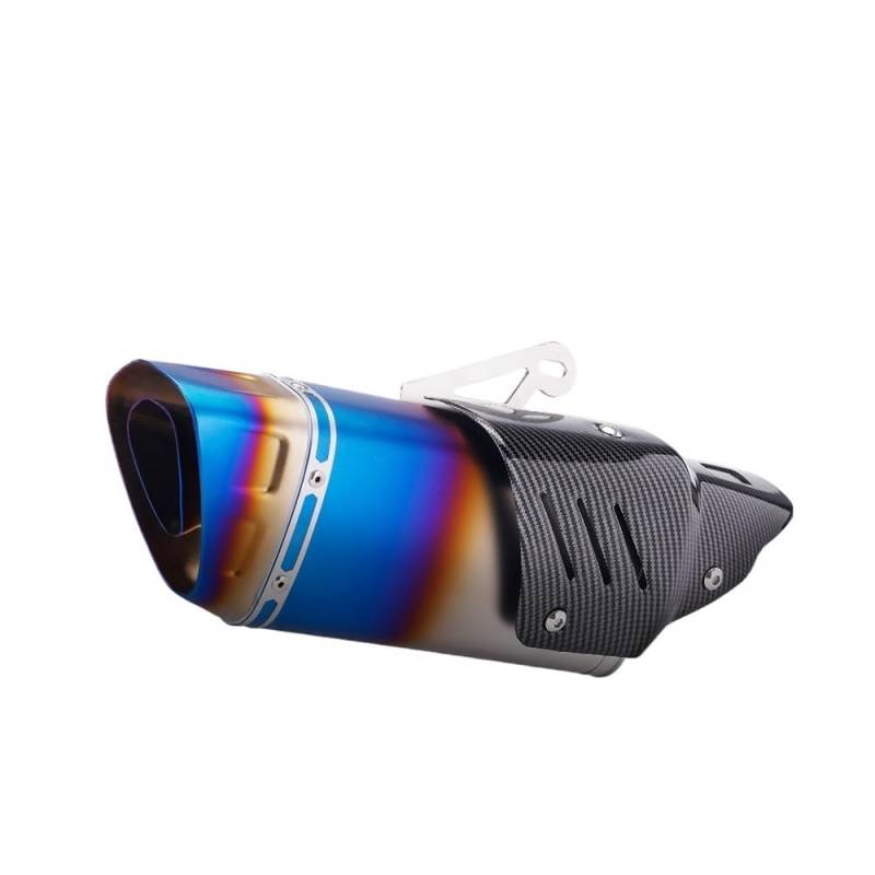 LDUTIU Motorrad-Auspuffschalldämpferrohr 38–51 Mm Einlass – Universell (Schalldämpfer Im Lieferumfang Enthalten) Auspuffrohr(Color B) von LDUTIU