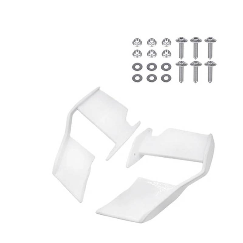 LDUTIU Motorrad Fixed Wing Windschutzscheibe Flügel Verkleidung Vorne Aerodynamische Spoiler Winglet Für S1000R Für M1000R 2021 2022 2023(ABS White) von LDUTIU
