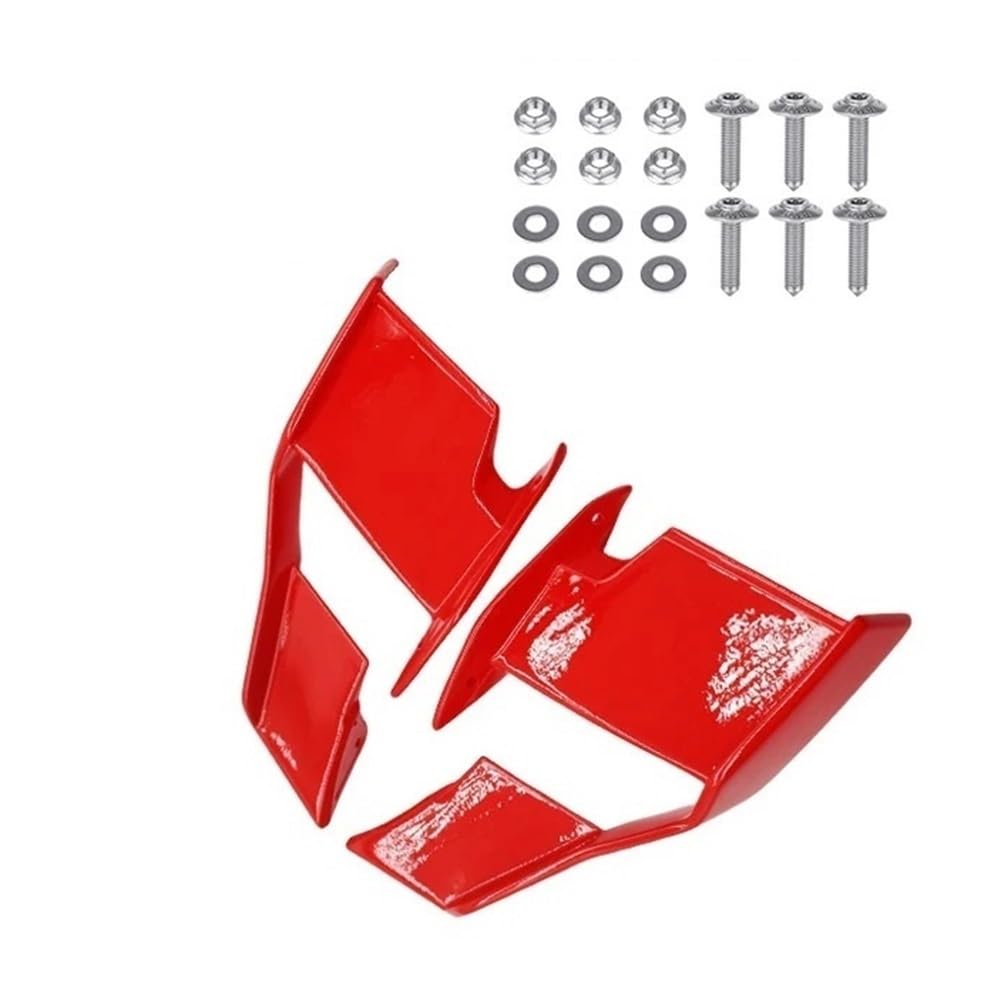 LDUTIU Motorrad Fixed Wing Windschutzscheibe Flügel Verkleidung Vorne Aerodynamische Spoiler Winglet Für S1000R Für M1000R 2021 2022 2023(Red) von LDUTIU