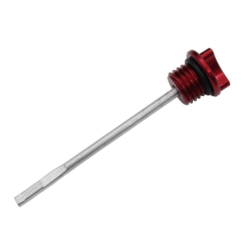 LDUTIU Motorrad Motor Ölmessstab Einfüllckel Motor Kurbelgehäuse Ölstandsanzeige Für CRF50 Für 125cc Für 140cc Für 150cc Für 200cc Für 250cc(Red) von LDUTIU