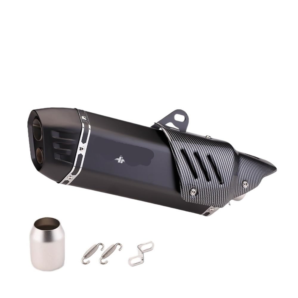 LDUTIU Motorrad Universal Schalldämpfer Endrohr Endrohr Motorrad Auspuff Hinten Rohr Auspuffrohr Mit Schalldämpfer Auspuffrohr(Color D) von LDUTIU