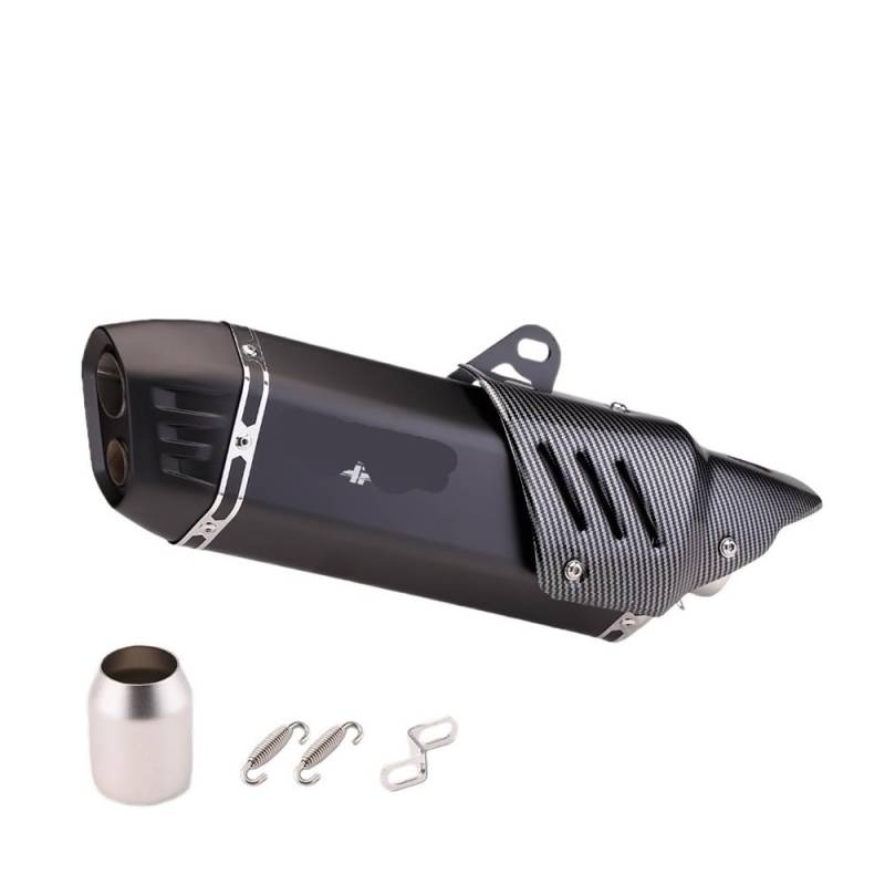 LDUTIU Motorrad Universal Schalldämpfer Endrohr Endrohr Motorrad Auspuff Hinten Rohr Auspuffrohr Mit Schalldämpfer Auspuffrohr(Color D) von LDUTIU