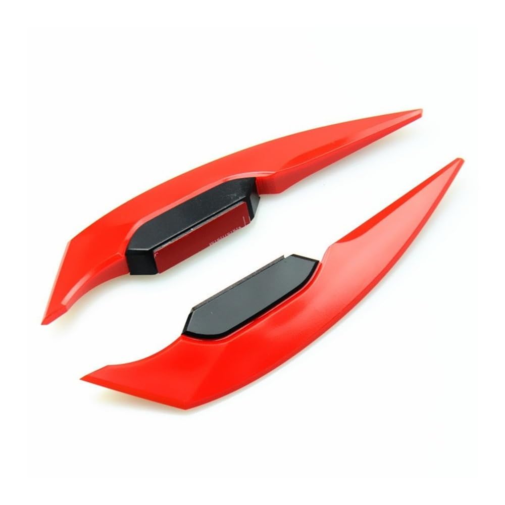LDUTIU Motorrad Winglets Verkleidung Seite Spoiler Wind Flügel Aufkleber Für Rx 6700 Für Xt Für Cb500f Für Varadero Für Z1000sx Für CB650R(Red) von LDUTIU