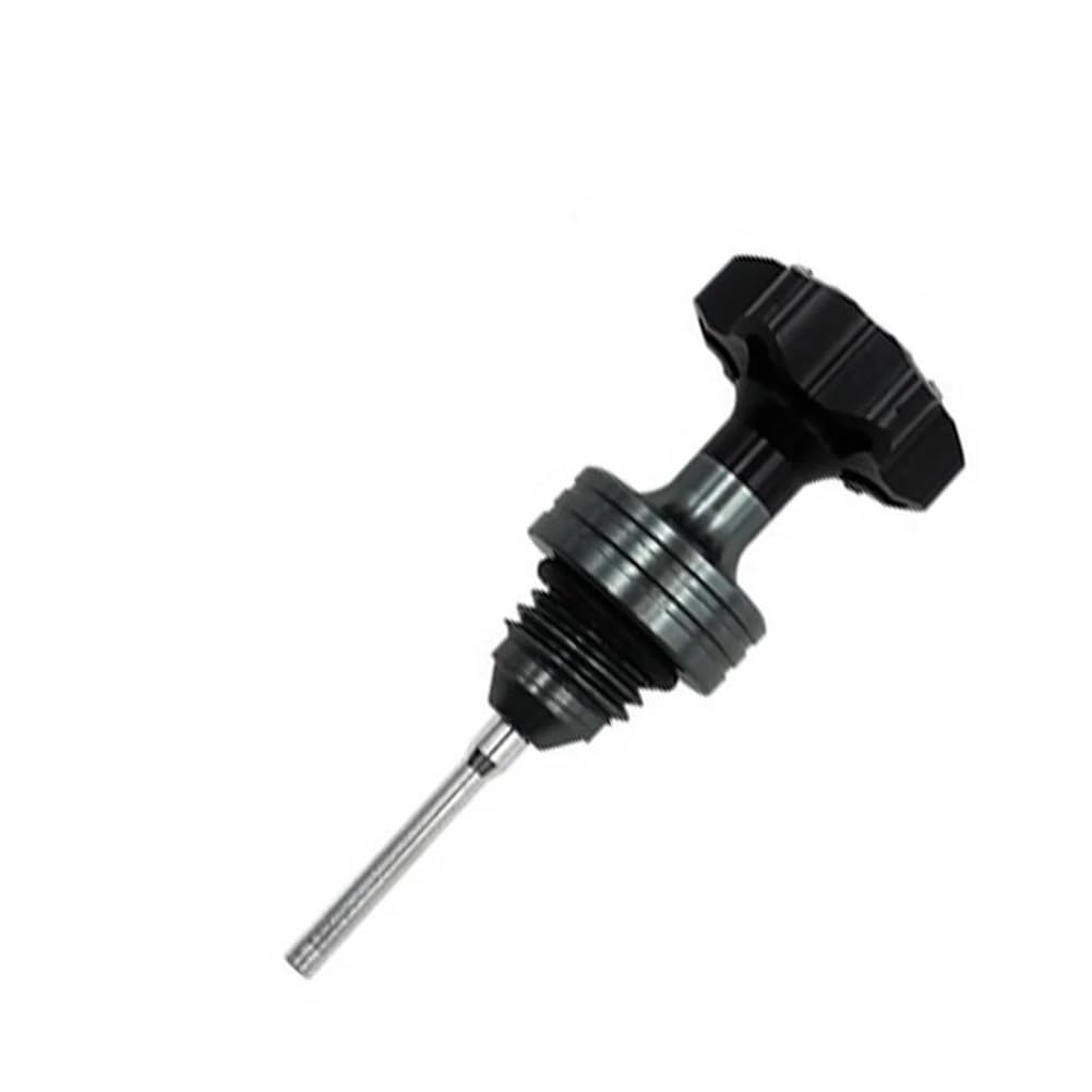 LDUTIU Roller Motorrad Motor Ölmessstab Einfüllckel Motor Kurbelgehäuse Ölstandsanzeige(Black) von LDUTIU