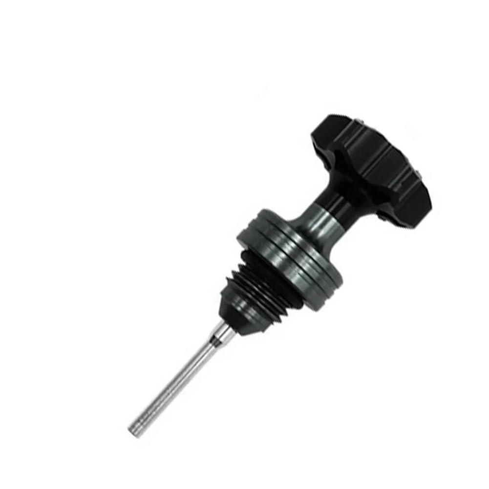LDUTIU Roller Motorrad Motor Ölmessstab Einfüllckel Motor Kurbelgehäuse Ölstandsanzeige(Black) von LDUTIU