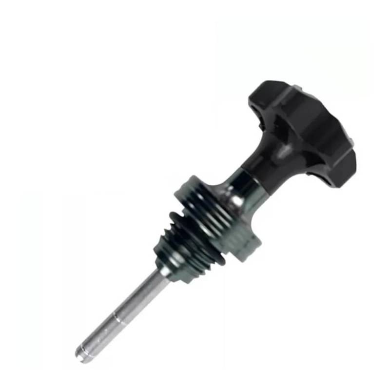 LDUTIU Roller Motorrad Motor Ölmessstab Einfüllckel Motor Kurbelgehäuse Ölstandsanzeige(Black) von LDUTIU