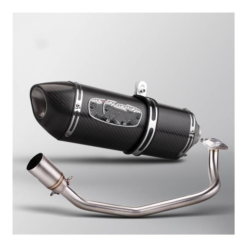 LDUTIU Slip On Motorradauspuff Modifizieren Sie Den Kompletten Satz Vorderrohrschalldämpfer Für ADV150 Für ADV125 Für ADV 150 125 2019-2021 Auspuffrohr(Color C) von LDUTIU