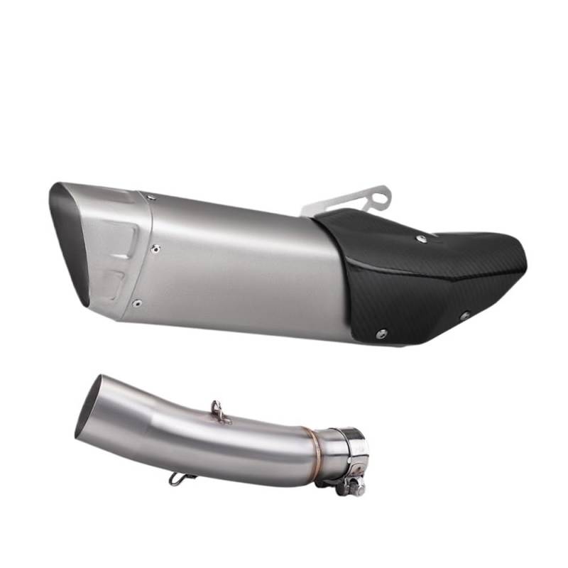 LDUTIU Slip On Motorradauspuff Modifizieren Sie Den Mittleren Schwanzverbindungsrohr-Abdeckungsschalldämpfer Für CBR300R Für CB300R Für CB300F 2018-2024 Auspuffrohr(Color F) von LDUTIU