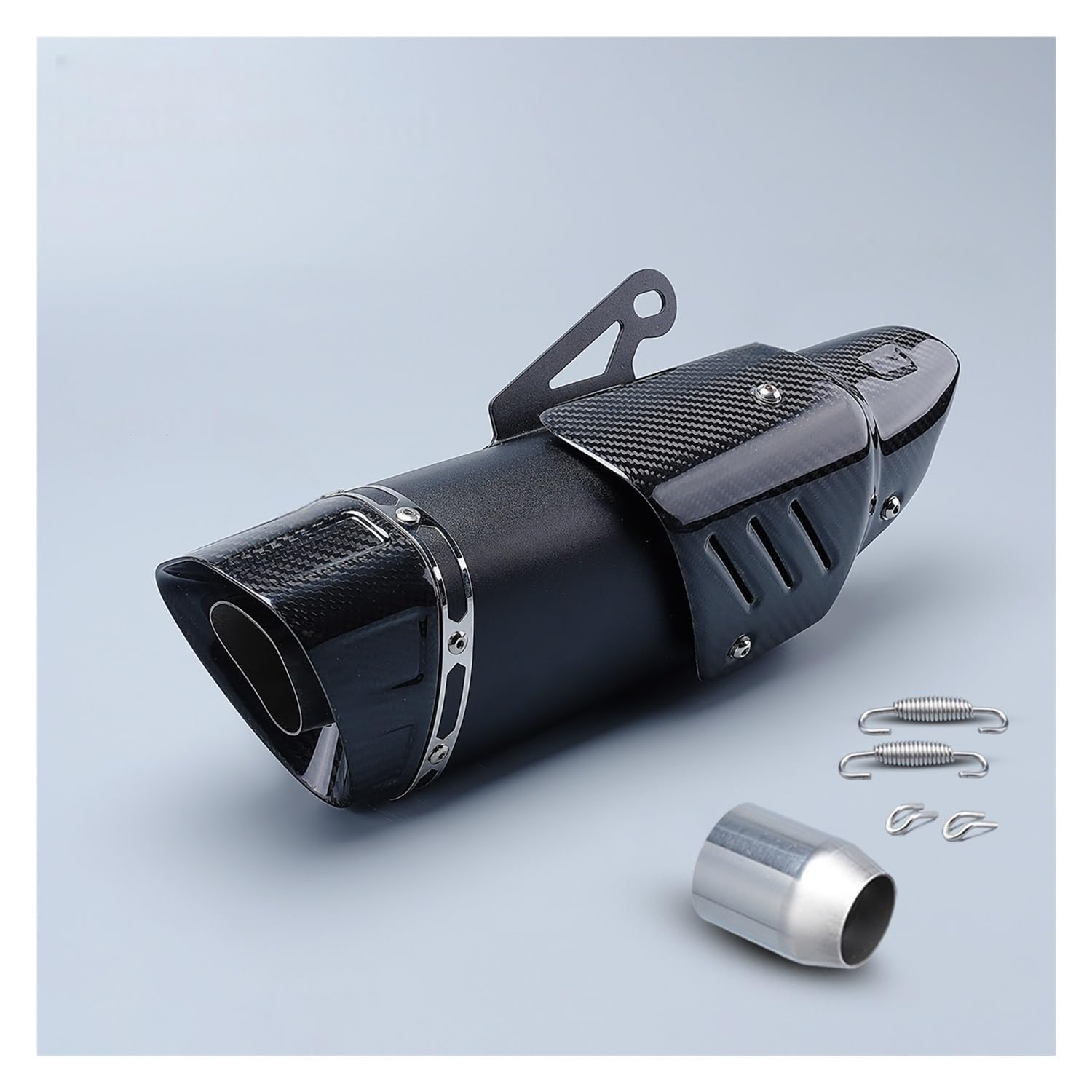 LDUTIU Universal 51mm Motorrad Auspuff Schalldämpfer Für R1 Für R3 Für R25 Für Zx6r Für Z250 Für Z900 Für MT09 Für R7 Für MT03 Für Zx4r Für R6 Auspuffrohr(Color D) von LDUTIU