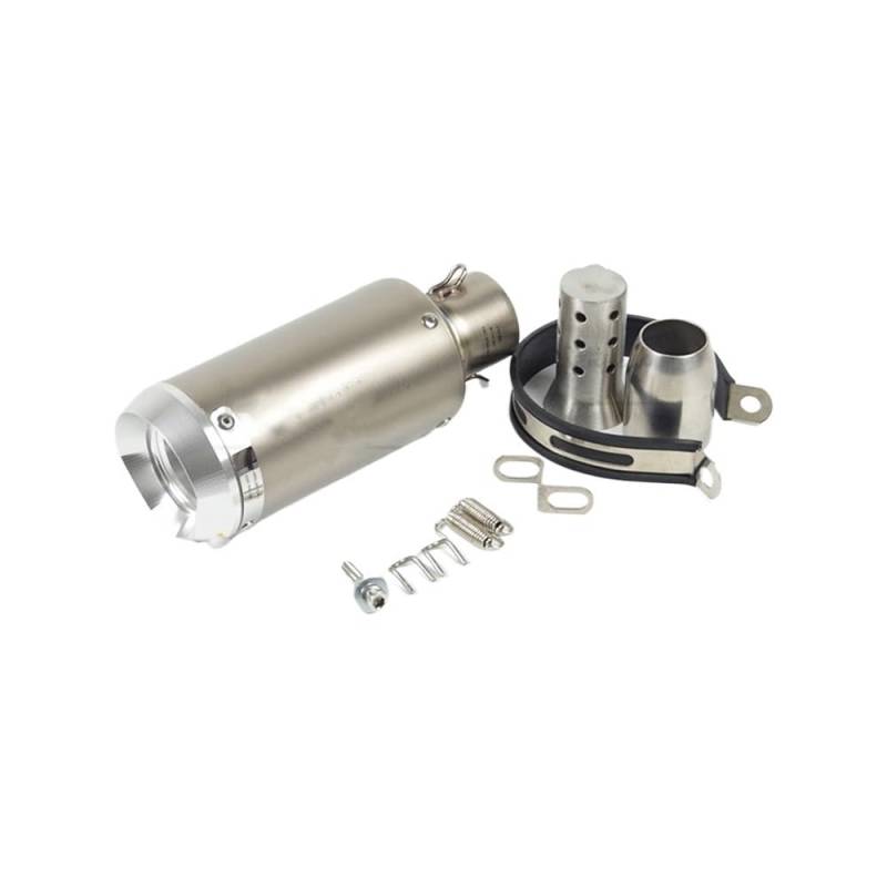 LDUTIU Universal 51mm Motorrad Auspuffrohr Moto Slip-on Schalldämpfer Für ER6N Für Z800 Für Z900 Für Zx10r Für CB650F Auspuffrohr(Color B) von LDUTIU