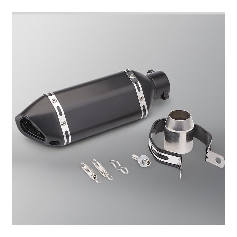 LDUTIU Universal Moto Motocross Auspuff Motorrad Rohr Schalldämpfer Fahrrad Für CBR650F Für CBR300 Für NMAX155 Für Z400 Für Z900 Für PCX125 Für R3 Für R6 370 MM Auspuffrohr(300MM) von LDUTIU