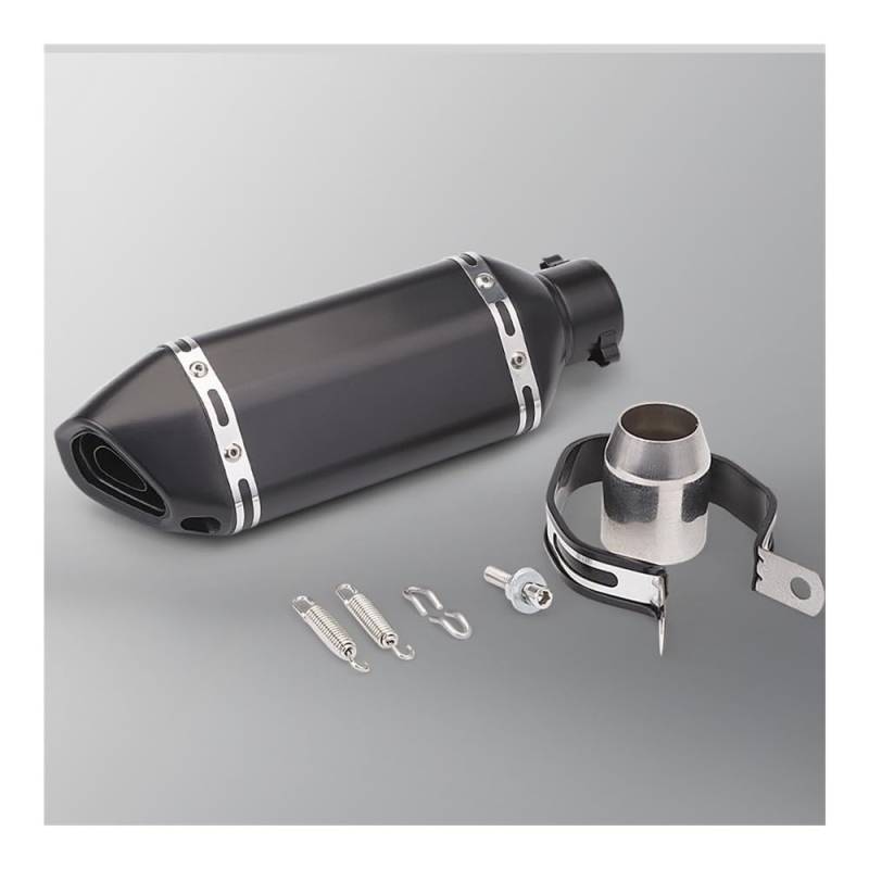 LDUTIU Universal Moto Motocross Auspuff Motorrad Rohr Schalldämpfer Fahrrad Für CBR650F Für CBR300 Für NMAX155 Für Z400 Für Z900 Für PCX125 Für R3 Für R6 370 MM Auspuffrohr(300MM) von LDUTIU