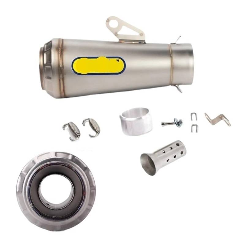 LDUTIU Universal Motorrad Auspuff Motocross Schalldämpfer Für R1 Für R3 Für R6 Für CBR1000RR Für MT07 09 Für Z1000 Auspuffrohr(Color-B) von LDUTIU