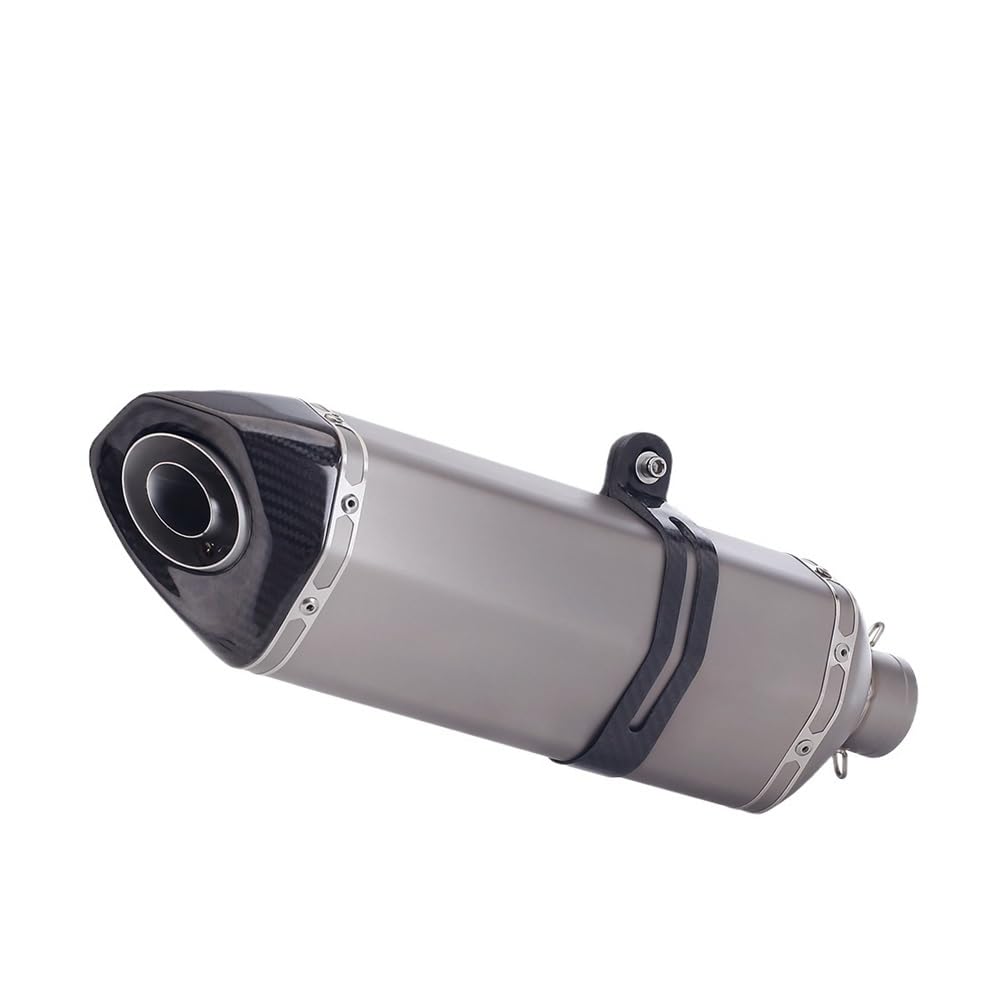 LDUTIU Universal Motorrad Auspuffrohr 51MM Modifizierter Schalldämpfer Für Z900 Für MT07 Für NINJA250 Für GSX-S750 Auspuffrohr(Color A) von LDUTIU