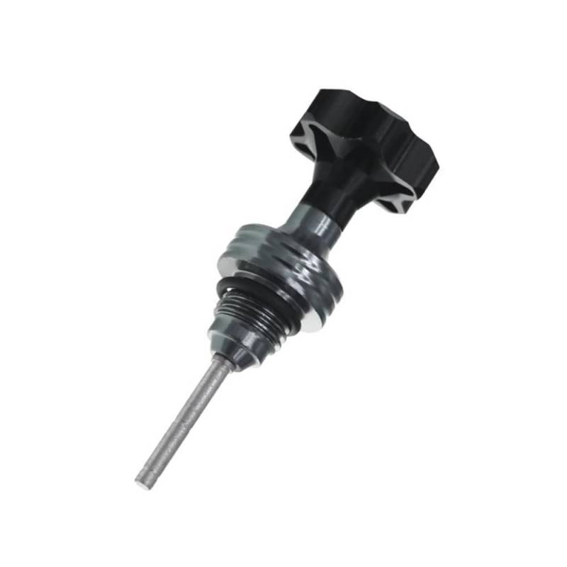 LDUTIU Universal Motorrad Motoröl Tank Ölmessstab Füllstandsanzeige Meter Motorrad Öl Kappe Für RSZ100 Für GY6-125(Black) von LDUTIU
