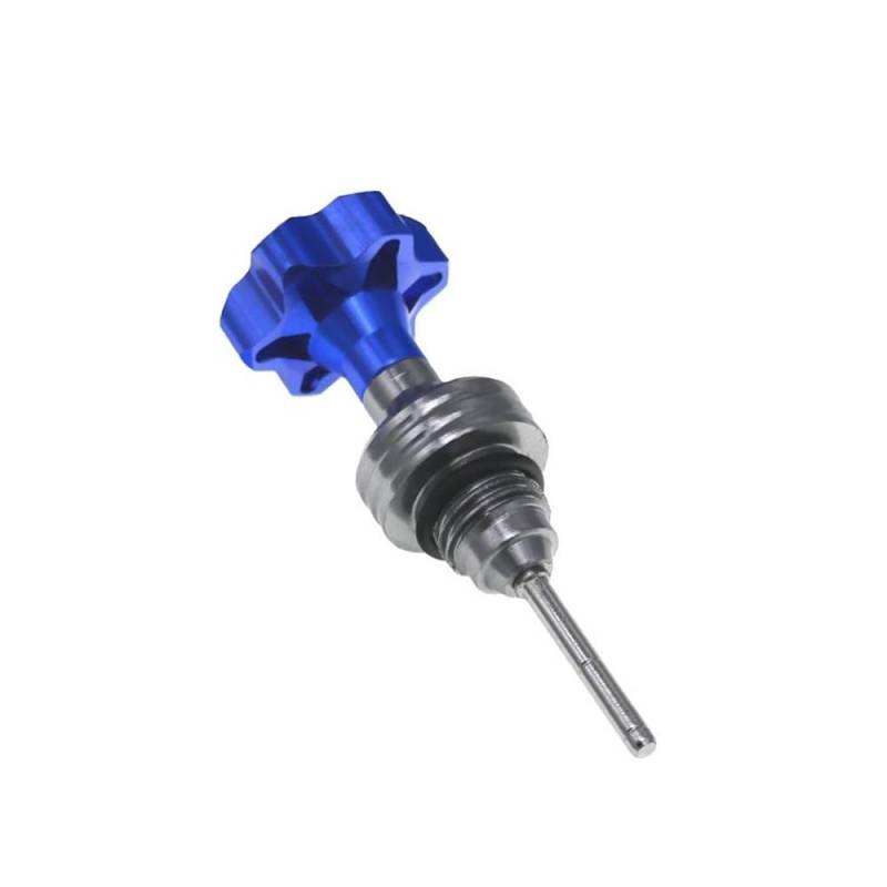 LDUTIU Universal Motorrad Motoröl Tank Ölmessstab Füllstandsanzeige Meter Motorrad Öl Kappe Für RSZ100 Für GY6-125(Blue) von LDUTIU